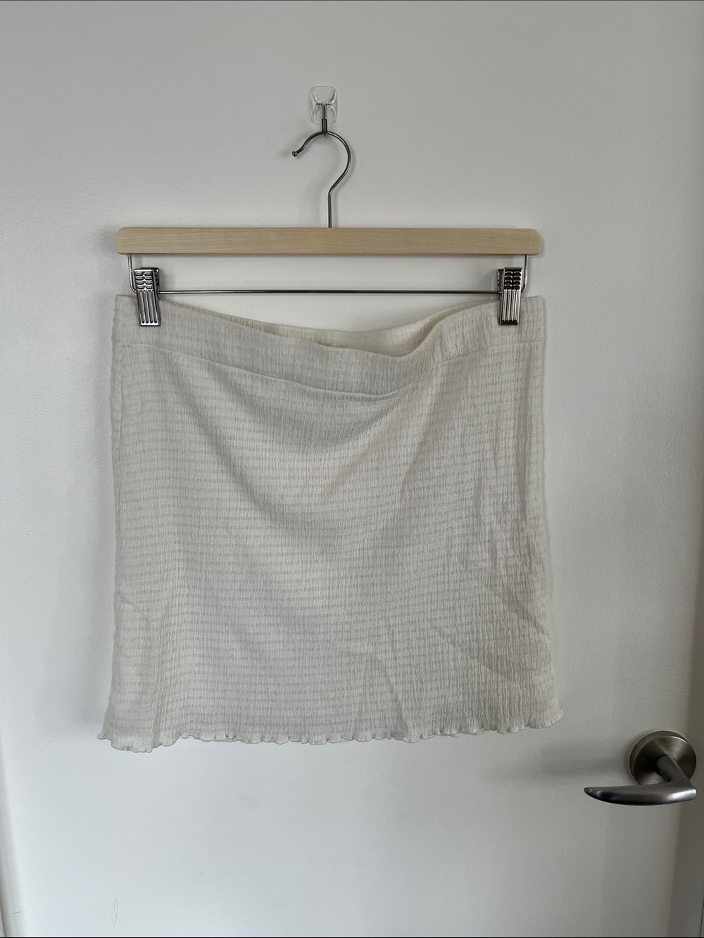 Wilfred White Textured Mini Skirt